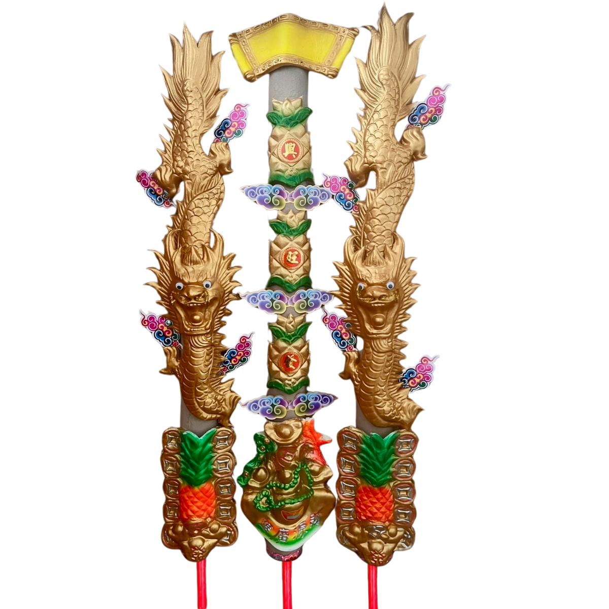 3D 金色龍香 -3尺/6尺 - 可搭配大红烛