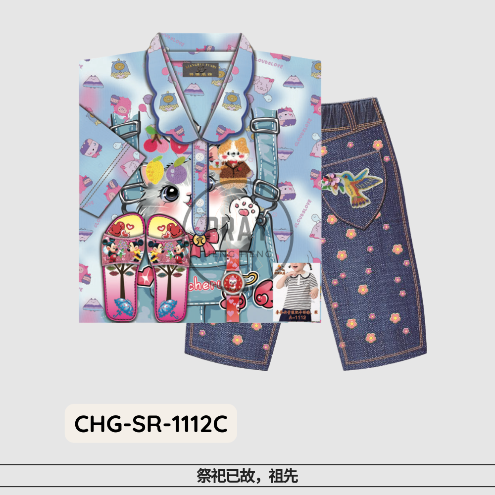 A-1112奢华女童装配鞋（袋装）