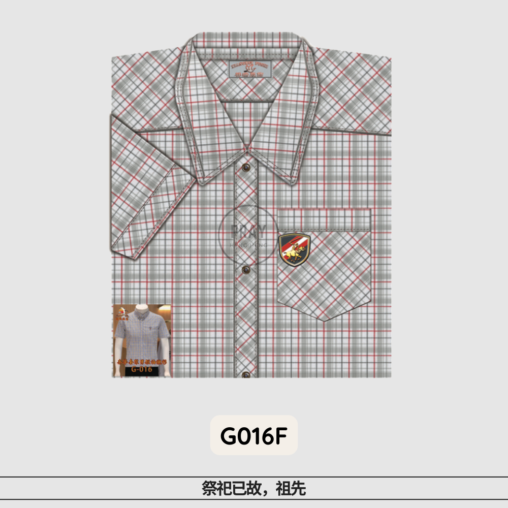 G-016奢华套装男短袖衬衫（袋装）