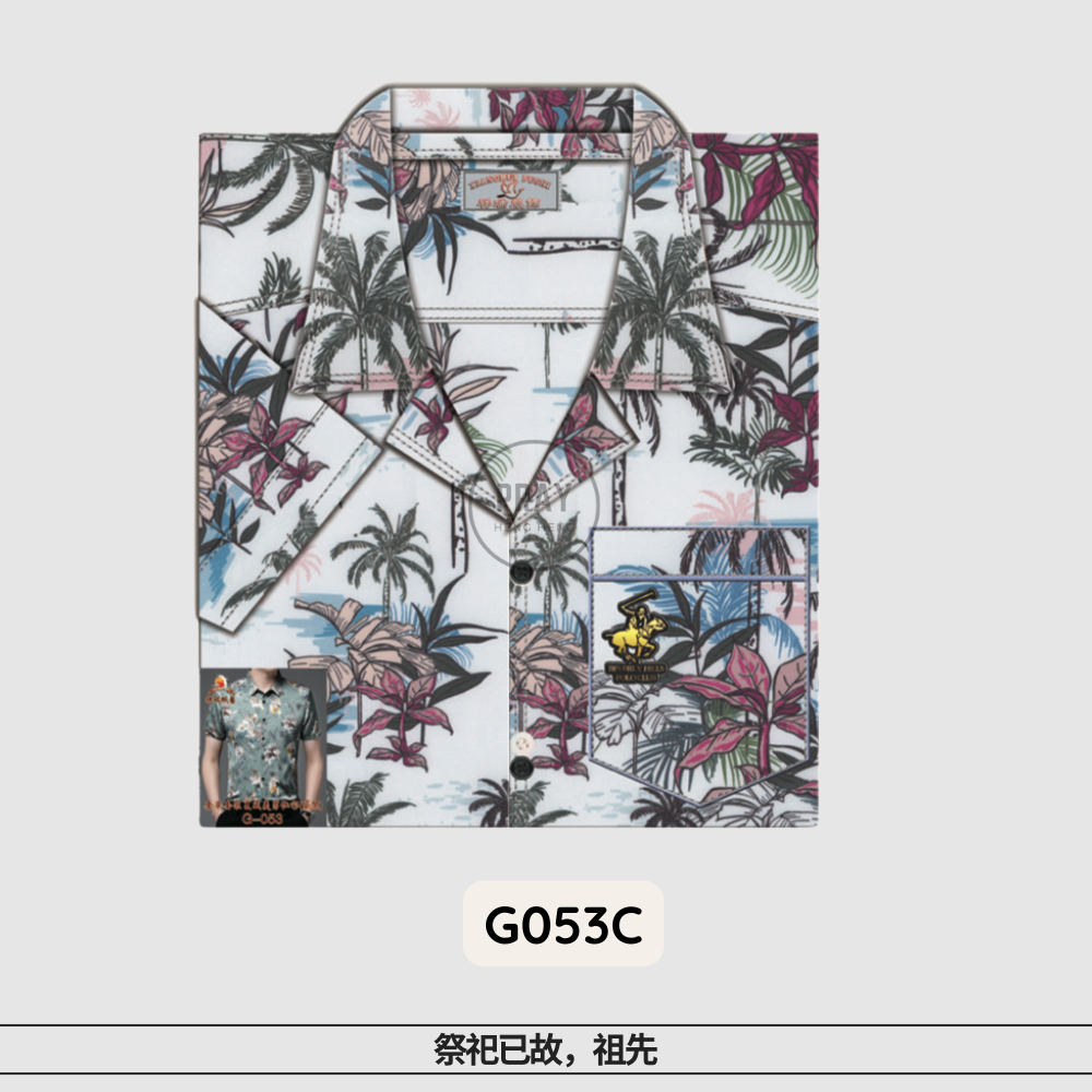 G-053奢华套装夏威夷男工恤（袋装)