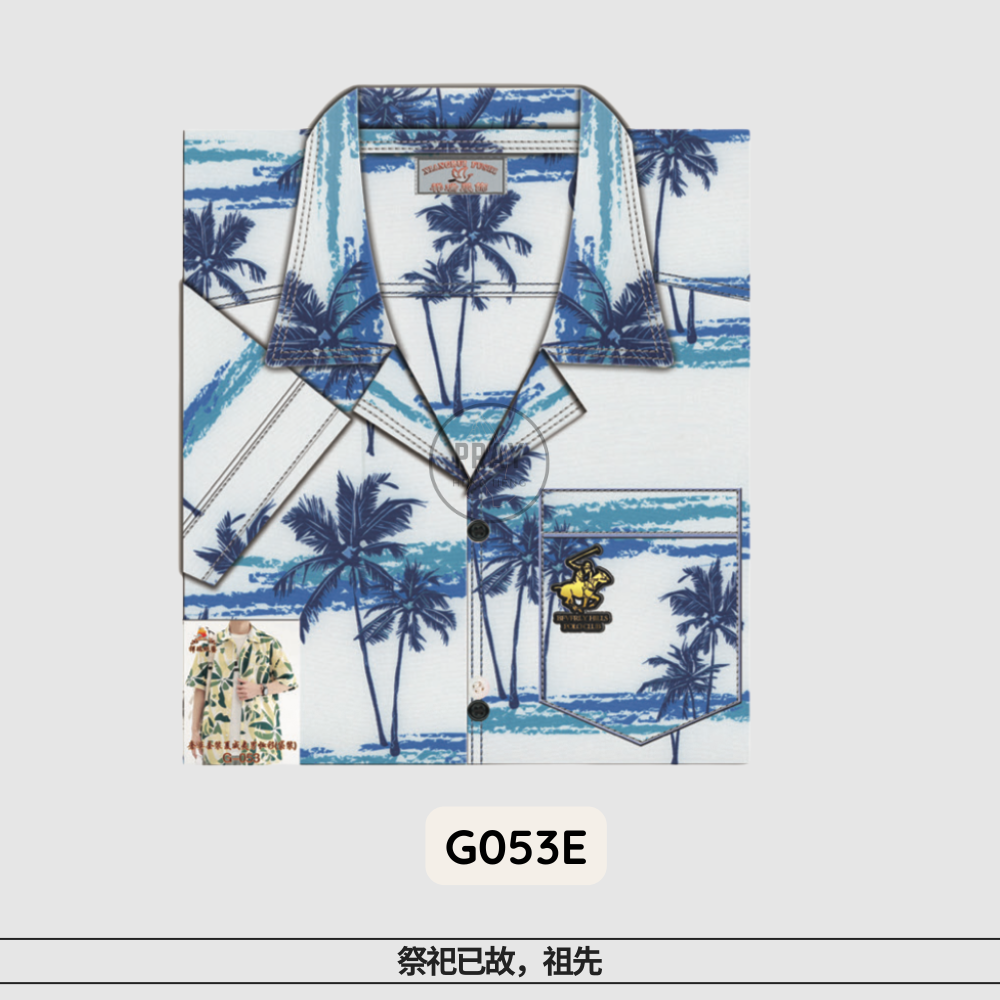 G-053奢华套装夏威夷男工恤（袋装)