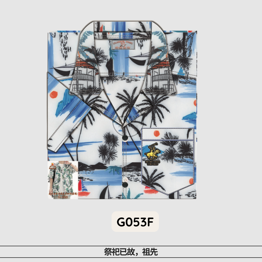 G-053奢华套装夏威夷男工恤（袋装)