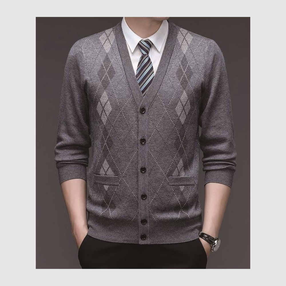 Luxury Men’s Wool Sweater – Paper Fashion Offering | 奢华男士羊毛衫 - 祭祖温暖供品